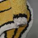 Cute Bath Mats for Bathroom Non Slip, Banana Fruit Shape Absorbent Bath Shower Rug Microfiber Bathtub Plush Small Cartoon Kids Carpet Washable for Bathroom Yellow 30x13in