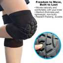 Knee Pads for Skating, Dance Kneepads for Football, Basketball, Skateboard, Workout Men - Lightweight & Elastic Gear Knee Sleeve for Wrestling, Volleyball, Climbing, Gardening, Flooring Women, (Black, Large)