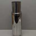 2.5 Inch Inlet 4.0 Inch Outlet Exhaust Muffler 2.5" to 4.0" Universal 18.5" Length Stainless Steel Polished Exhaust Tip Non Burnt