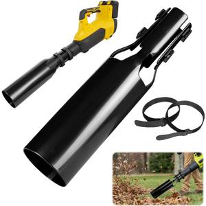 Leaf Blower Air Booster, Air Flow Booster for Blower, Turbo Nozzle Extension Boosts Universal Cordless High-Flow Airs Boost Attachment, Speed & Power for Yard, Lawn, and Driveway Cleanup (Black)