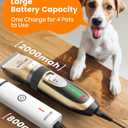 oneisall Dog Clippers and Paw Trimmer Kit 2 in 1 Low Noise Cordless Dog Clippers for Grooming Pet Hair Trimmers for Small and Large Dogs Cats Animals