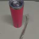 BJPKPK 20 oz Skinny Tumbler with Lid Slim Insulated Travel Coffee Cup Stainless Steel Thermal Mug,Pink