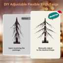 Bluesea Brown Birch Tree with LED Lights, Tabletop Tree with Snowflake Decorations, Battery Powered Timer Money Tree, Christmas Decorations Lighted Tree for Indoor Home Decor (1 PCS)