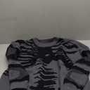 Floerns Men's Halloween Long Sleeve Knitted Drop Shoulder Sweaters Pullover (Large, Dark Grey)