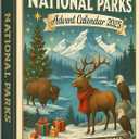 National Parks Advent Calendar 2025, 24 Days Christmas Countdown Calendar with 24 legendary landscapes and Wildlife Hanging Ornaments, Countdown Surprise Gifts for Christmas