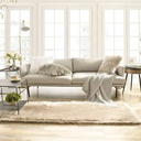 Ashler faux fur rug, Fluffy Shaggy Area Rug Ultra Soft 9×7Feet Rectangle Fur Rug, Beige Fuzzy Rug Machine Washable Shag Rug, Nursery Decor Throw Rugs for Bedroom, kids room, Living Room