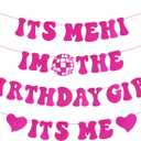 Its Me Hi Im the Birthday Girl Its Me Banner, DIY Happy Birthday Banner Pink Popular Birthday Decorations Banner Its a Girl Garland for Girls Birthday Party