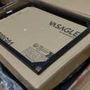 VASAGLE 6-Tier LED Bookshelf, Display Shelf with Dimmable Lights, LED Bookcase with Steel Frame, 11.9 x 15.7 x 70.3 Inches, for Living Room, Bedroom, Office, Black with Wood Grain ULLS121B56