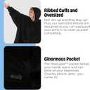 THE COMFY Original | Sherpa Lined Microfiber Fleece Wearable Blanket, Oversized Design with Hood and Pocket from Shark Tank (Santa)