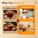 2 x Loose Leaf Tea Infuser, Tea Strainer - Japanese Stainless Steel Loose Tea Infuser, Universal Fit for Mugs and Cups, Perfect for Black Green Oolong Herbal Tea