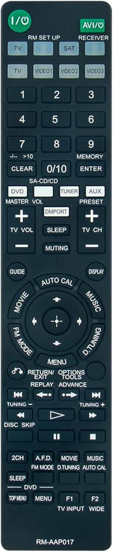 RM-AAP017 Replace Remote Control Compatible with Sony Audio/Video AV Receiver Home Theater System STR-DG910 HT-DDW990 HT-SF1100 HT-DDW890
