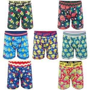 Dr. Seuss boys The Grinch Who Stole Christmas Athletic Boxer Briefs Sizes 10 Pack of 4
