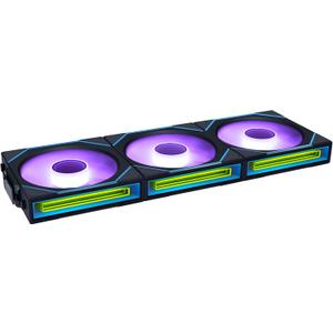 Lian Li UNI Fan SL-Infinity Wireless 120 - Triple Pack (Reverse Blade) - 2.4 GHz Wireless Signal ARGB Fan Control - Double Infinity Mirror - Low Noise - Controller Included - Black (12RSLIN1W3B)
