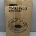 53" Heavy Duty River Tube With Premium Canvas Cover, Inflatable Water Tubes for Floating, Tubing Floats for Pool Lake, Rafts With 2 Cup Holders, 2 Grip Handles for Adults, 2 PCS