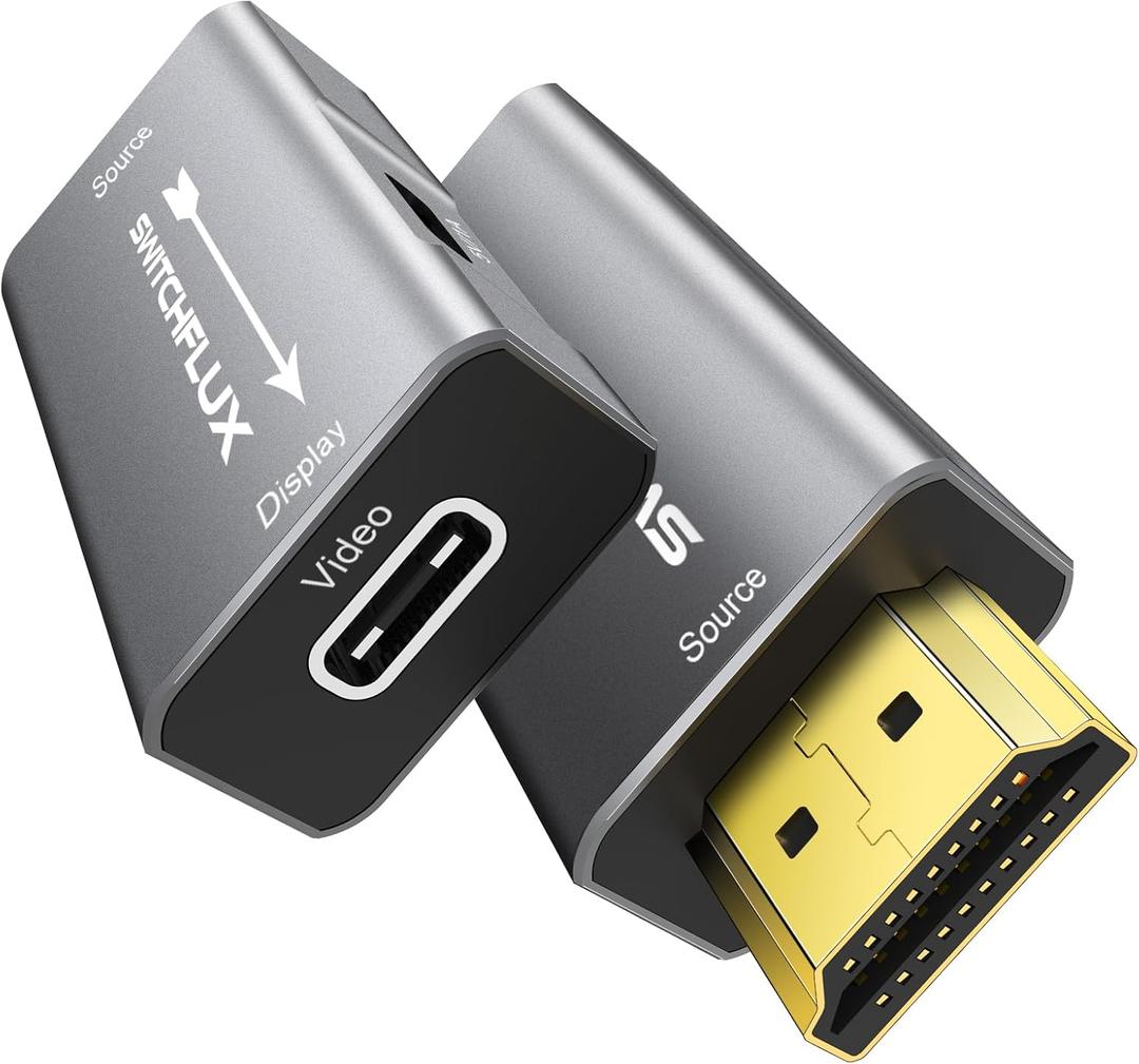 HDMI to USB C Adapter | 4K@60Hz HDMI Source to USB-C Display Converter for XR/AR Glasses(XREAL One,Air 2 Pro,VITURE Pro,RayNeo Air 2s,Rokid),Portable Monitors,Laptop,Switch,PS5/4,Xbox
