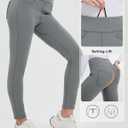 baleaf Women's Thick Fleece Lined Leggings Winter Warm Jeggings Water Resistant High Waisted Tights Snow Pants 4 Pockets (S)