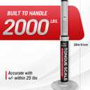 FZZD Trailer Tongue Weight Scale, 2000 lbs Max Weight Capacity | 6.3" Wide Base, with Portable Storage Bag, for RV, Boat, Travel Trailers, Gray
