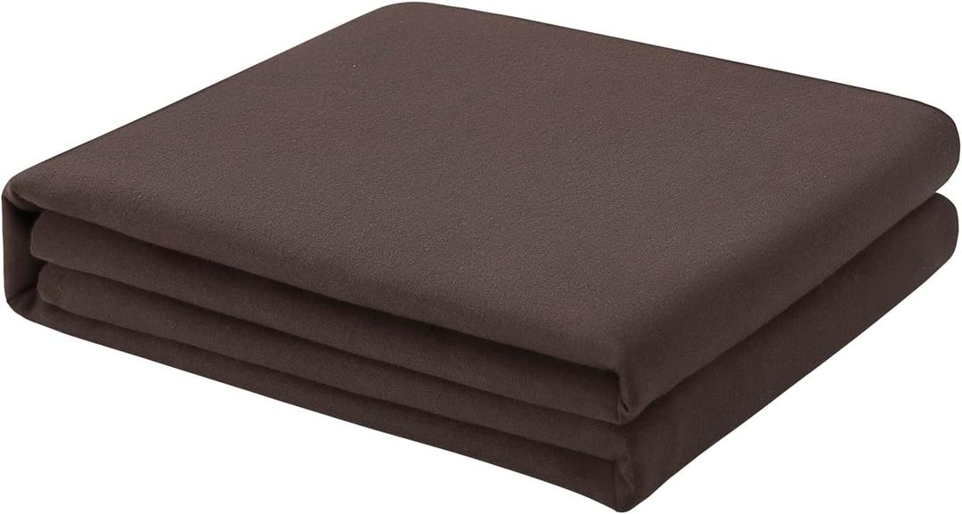 FreshCulture Full Flat Sheet - Hotel Quality Full Flat Sheet Only - Brushed Microfiber Top Sheet - Ultra Soft & Breathable - Wrinkle-Free - Easy Care - Single Flat Sheet (Full, Brown)