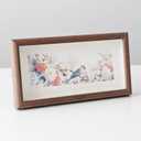 5X10 Wooden Photo Frame with 3x8 Mat Glass Front Wall and Desktop Picture Frame