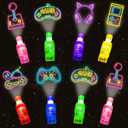 24PCS Video Game Party Favors LED Finger Lights, Glow in the Dark Light Up Toys Gifts Bulk for Kids Boy Girl Birthday Goodie Bags Fillers Easter Basket Stuffers Back to School Party Classroom Prizes