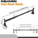 Colinktool Adjustable Van Ladder Roof Racks, Universal Roof Ladder Rack, Fit Chevy Express Fullsize Van 1996-Up,Suitable for Vans with Rain Gutter-3Pack Load Capatity 800LBs