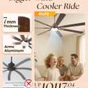 84 Inch Smart Ceiling Fan with Alexa APP,Oil Rubbed Bronze Large Ceiling Fan with Light,6 Speed,3CCT,Dual Finish 7 Blades,Quiet DC Motor Outdoor Fan for Patio,Big Living Room