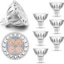 MR16 GU5.3 Led Landscape Bulbs 3000K Warm White 5W, MR16 20W 35W Halogen Replacement,12V Low Voltage Bulb Spotlights for Outdoor Landscape Flood Indoor Track Lighting,Not Dimmable,450lm,38 Deg,6 Pack
