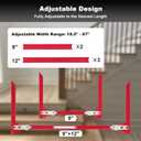 Stair Tread Template Tool - Upgrade Dual Nut Locking Stair Tread Measuring Tool Jig for Stair Tread Gauge, Stair Gauge Measuring Tool, Compatible with Many Types of Layout Projects-RED