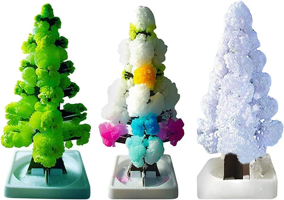 DIY Xmas Ornaments, Magical Growing Crystal Christmas Paper Tree Christmas Tree Opens Snowflake Paper Tree Decoration DIY Xmas Ornaments (A)