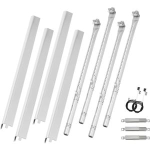 Replacement Parts for Charbroil Performance 4-Burner 463352521 463354021 463365021 463365522 463366022 463448021, Burner and Heat Plate for Charbroil Grill Replacement Parts