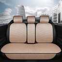 Auto Newer Luxury Breathable Rear Bench Car Seat Cover Fit Four Seasons, Back Seat ProtectorUniversal Rear of Car Seat Cushions,Universal Fit for 95% Cars,SUV,Pickup,VanRear Seat,Beige