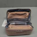 BOYATU Travel Makeup Bag Cosmetic Bags for Women: Large Capacity 3 Pcs Set Make up Bag with Compartments - Waterproof Vegan Leather Toiletry Organizer Bags with Handle (L02 Light Pink)