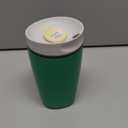 Owala SmoothSip Slider Insulated Stainless Steel Coffee Tumbler, Reusable Iced Coffee Cup, Hot Coffee Travel Mug, BPA Free 12 oz, Grey/Green (Sour Apple)