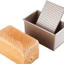 Pullman Loaf Pan with Lid, Aluminum Nonstick Bakeware for Baking Bread, 1 lb Dough Capacity