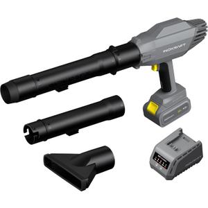 InoKraft Cordless Leaf Blower 20V 4.0Ah Battery & Charger, 125 MPH 270 CFM Lightweight Handheld Electric Blower with 2 Nozzles & 2 Extension Tubes, Quiet Compact Leaf Blower for Yard & Lawn
