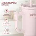 Gift for Aunt - Best Aunt Stainless Steel Tumbler with Handle, Travel Coffee Mug for Moms - Aunts Gifts for Birthday Christmas Mothers Day, 40oz