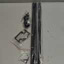 Black Curtain Rods for Windows 36"- 48", Decorative Drapery Rod Adjustable by Splicing, 5/8 inch Small Curtain Rod for Bedroom, Living Room, Kitchen and Outdoors