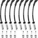 High Performance Spark Plugs and Wires Fit for 1999-2013 Chevy Silverado 1500 2500 Tahoe Suburban Avalanche GMC Sierra Yukon Escalade, Replace for 9748HH 9748UU 41-162 41-110, with 4.8 5.3 6.0 6.2 V8