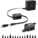 ReTrak 67 W Retractable Universal Laptop Charger and Power Adapter with 14 Tips