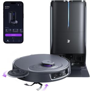 3i P10 Ultra Robot Vacuum and Mop Combo, 18,000 Pa Suction, Self-Emptying, Auto-Extending Edge Mopping, 140 Hot-Water Self-Cleaning, LiDAR Navigation, Automatic TangleCut for Pet Hair, 4 Carpet Modes