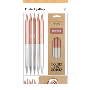 Knitter’s Pride Rosemist Double-Pointed Needles 8"" (20cm) – US Size 11 (8mm)