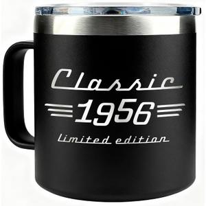 70th Birthday Gifts for Men, Dad - Mens Birthday Gift Ideas, Dad Birthday Gift, mens Gifts Ideas - Funny, Gag Gifts for Men - 1956 Birthday Gifts for Men Mug 14Oz Stainless Steel