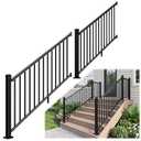 Egadis 2 Pack 36 in x 6 ft Modular Aluminum Stair Railing Kit, Black
Pioneer in Modular Aluminum Railing, ASTM Certified, AAMA2604 Finish Step Railing for Deck, Porch & Stairs (2 Post, 2 Panel)