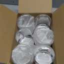 Mfacoy 6 Pack Plastic Jars with Lids, 16 oz Clear Storage Container, Leakproof Plastic Mason Jars, Empty Round Slime Container, Cosmetic Jars for Storing Dry Food, Peanut, Spice, Cookie, Candy