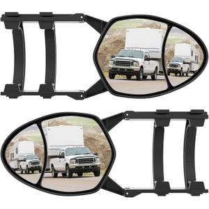 MKING Towing Mirrors, Side Mirror Extensions for Towing,Fit all System Universal Clip-on towing mirror, On side adjustable 180 Degree Rotation Extends.