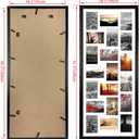 QUTREY 20 Opening 4x6 Collage Picture Frame Set of 2, 18.1x41.3 inches Black Multiple Frames Display 4 by 6 inch Photos with Mat for Wall Hanging