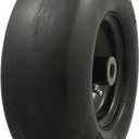 MARASTAR 00232 Universal Fit Flat-Free 11x4.00-5 Tire and Wheel Assembly, Zero Turn Lawn Mower Replacement Tires, Smooth Tread, Adapter Kit included