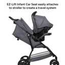Baby Trend Venture 3-Wheel Stroller Travel System, Dash Pink