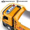 Dump Truck for Boys Age 4-7, 12" Big Plastic Toy Dump Truck with Sounds and Lights, Construction Vehicle Toy with Movable Parts for Kids