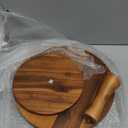 Set of 3 Acacia Wood Cake Stand Set  Wooden Rustic Farmhouse Cupcake Stand - Wedding and Birthday Decorating Cake Pedestal Stand - Dessert Display Serving Use at Parties, Restaurants, Birthday (small, medium, and large)